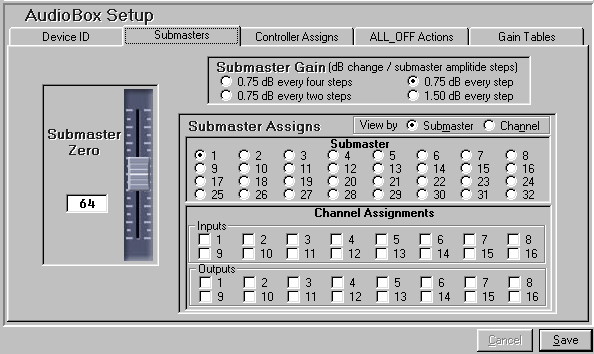 Setup Submasters