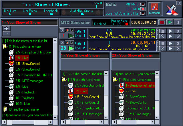 Show Control Window