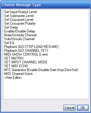 Choose Message Type
